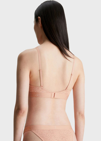 Бежевый корбей бюстгальтер Calvin Klein с косточками полиамид