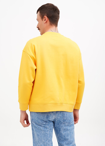 Желтый свитшот H&M однотонный без декора (366276669)