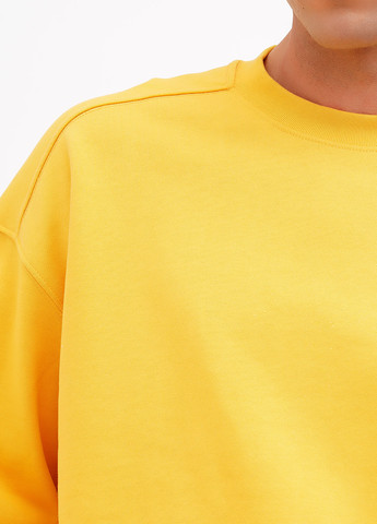 Желтый свитшот H&M однотонный без декора (366276669)