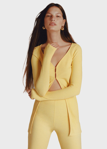 Желтый лето кардиган Mango