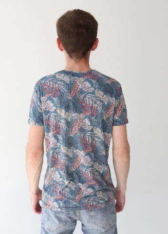 Темно-зелена футболка чоловіча темно-зелена тонка з пір'ям Jean Piere Прямая