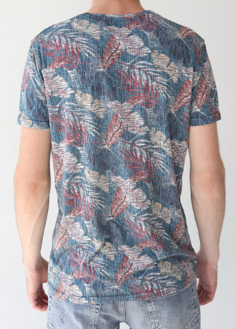 Темно-зелена футболка чоловіча темно-зелена тонка з пір'ям Jean Piere Прямая