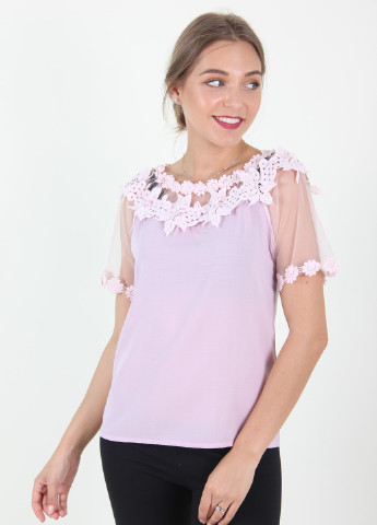 Светло-розовая летняя блуза Ladies Fasfion
