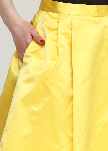 Лимонная кэжуал однотонная юбка Ralph Lauren миди