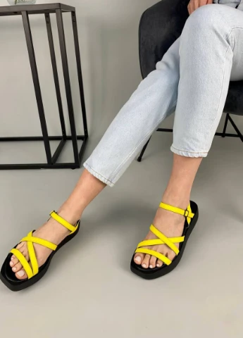 Желтые босоножки shoesband Brand без застежки
