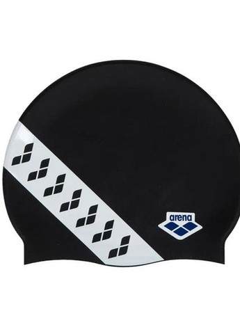 Шапка для плавання ICONS TEAM STRIPE CAP чорний, білий unisex OSFM Arena (261765853)