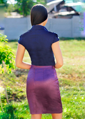 Фиолетовая кэжуал однотонная юбка Zemal