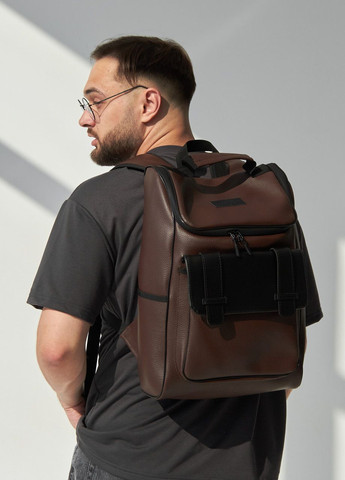 Функциональный рюкзак из экокожи для путешествий, рюкзак классического стиля для ноутбука No Brand huline (261927370)