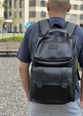 Функциональный рюкзак из экокожи для путешествий, рюкзак классического стиля для ноутбука No Brand huline (261927362)