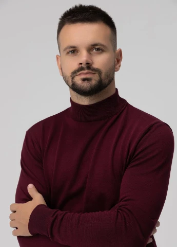 Бордовий демісезонний светр Figo