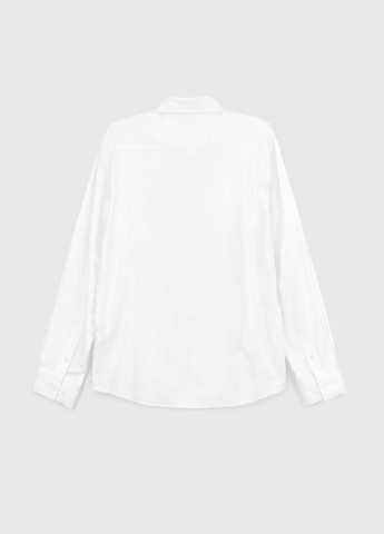Белая повседневный рубашка однотонная Jean Piere