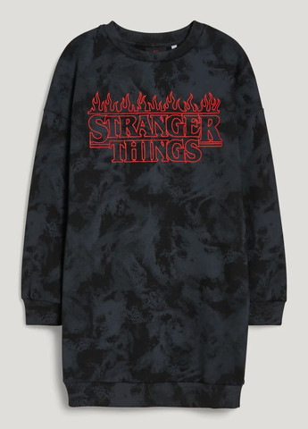 Чёрное свитшот-платье stranger things C&A (261695739)