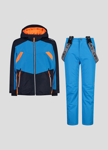 Детский черно-голубой лыжный костюм Kid Set Jacket And Pant CMP (261851440)
