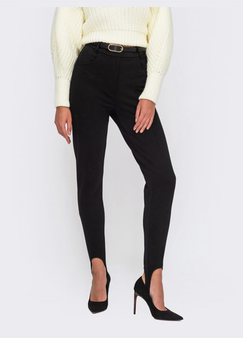 чорні штани на флісі зі штрипками Dressa (261853375)