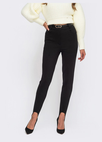 чорні штани на флісі зі штрипками Dressa (261853375)