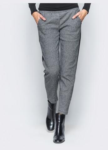брюки серого цвета из жаккарда Dressa (261853370)