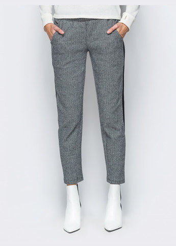 брюки серого цвета из жаккарда Dressa (261853370)