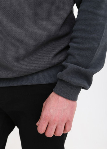 Серая футболка-поло мужское серое плотное с длинным рукавом для мужчин MCS однотонная