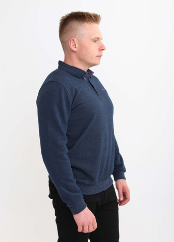 Поло чоловіче синє щільне з довгим рукавом MCS Прямая (261855938)