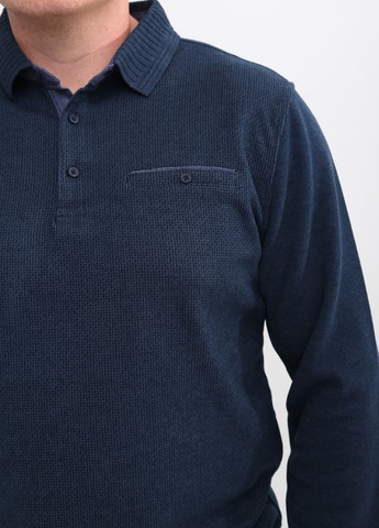 Поло чоловіче синє щільне з довгим рукавом MCS Прямая (261855938)