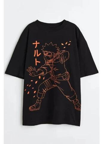 Черная демисезонная футболка H&M