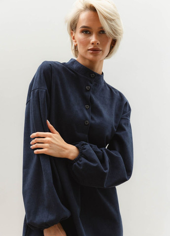 Синее повседневный платье ST-Seventeen однотонное