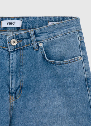 Синие демисезонные джинсы mom fit Figo