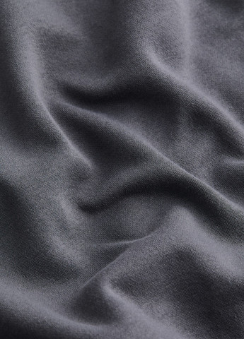 Свитшот H&M - крой однотонный темно-серый кэжуал - (261928889)