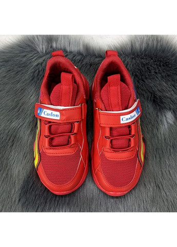 Червоні Осінні кросівки дитячі для хлопчика текстильні Caslon