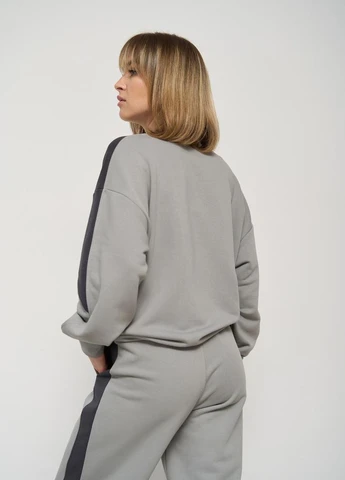 Спортивний костюм жіночий "Геометрія" XS S M L XL (42 44 46 48 50) СІРИЙ НЕ КОШЛАТИТЬСЯ No Brand (262291761)