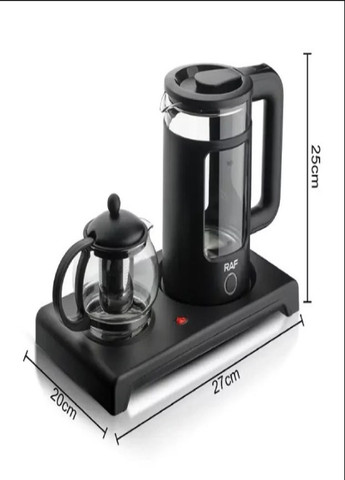Электрочайник с заварником на подставке R. 7855 электрический дисковый чайник черный RAF (262086446)