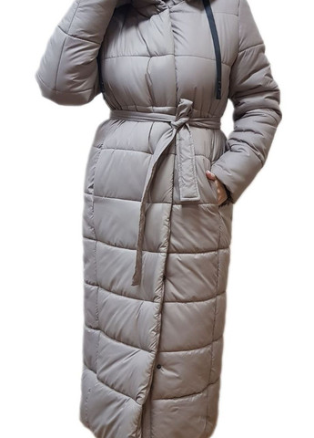 Бежева зимня довге зимове пальто Fashion Club