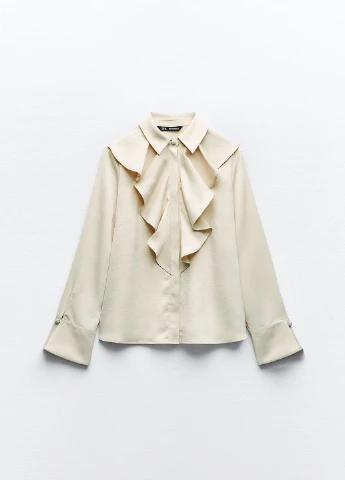 Молочная блузка Zara