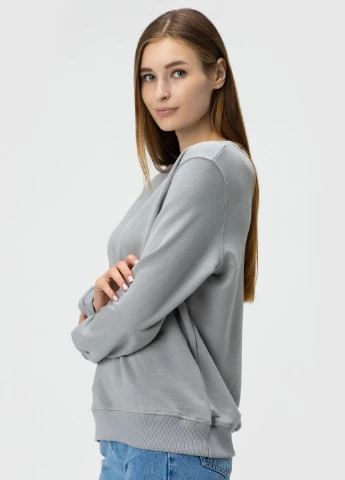 Серый свитшот PEPPER MINT однотонный (262303044)