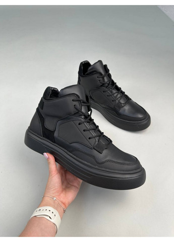 Черные осенние мужские кожаные ботинки 40 VZUTIK