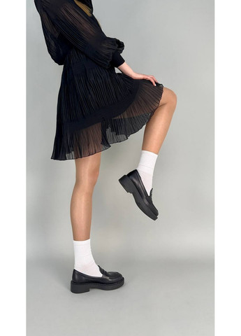 VZUTIK Жіночі шкіряні лофери 39 чорний з натуральна шкіра, україна — демісезон (262374961)