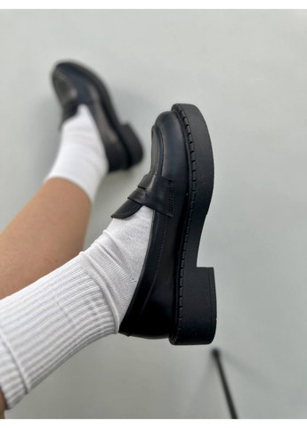 VZUTIK Жіночі шкіряні лофери 39 чорний з натуральна шкіра, україна — демісезон (262374961)