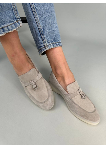 VZUTIK Женские замшевые лоферы 40 бежевый з натуральная замша, украина — демисезон (262374754)