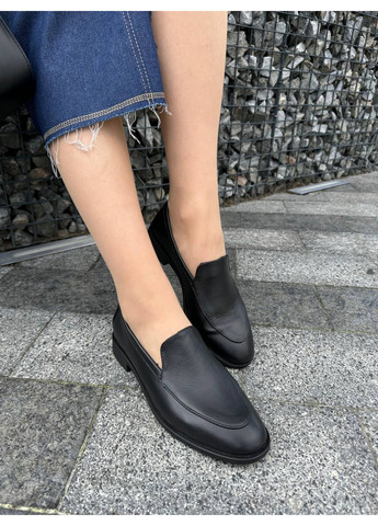 VZUTIK Жіночі шкіряні лофери 41 чорний з натуральна шкіра, україна — демісезон (262375168)