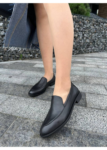 VZUTIK Жіночі шкіряні лофери 38 чорний з натуральна шкіра, україна — демісезон (262374983)