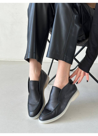 VZUTIK Жіночі шкіряні лофери 40 чорний з натуральна шкіра, україна — демісезон (262375484)