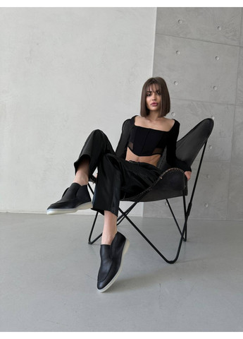 VZUTIK Жіночі шкіряні лофери 40 чорний з натуральна шкіра, україна — демісезон (262375484)