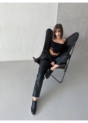 VZUTIK Жіночі шкіряні лофери 40 чорний з натуральна шкіра, україна — демісезон (262375484)