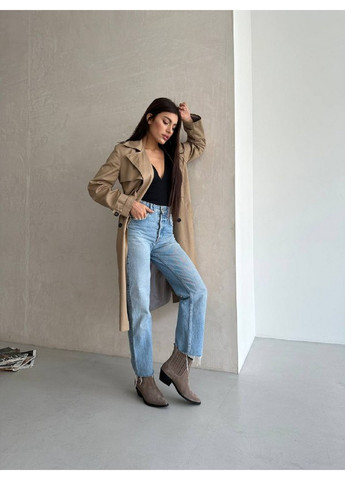 Осенние женские замшевые казаки на каблуке 41 VZUTIK