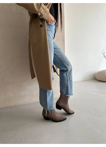 Осенние женские замшевые казаки на каблуке 41 VZUTIK