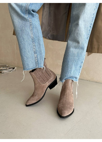 Осенние женские замшевые казаки на каблуке 41 VZUTIK