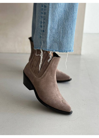 Осенние женские замшевые казаки на каблуке 41 VZUTIK