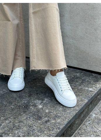 Білі жіночі шкіряні кеди 37 VZUTIK