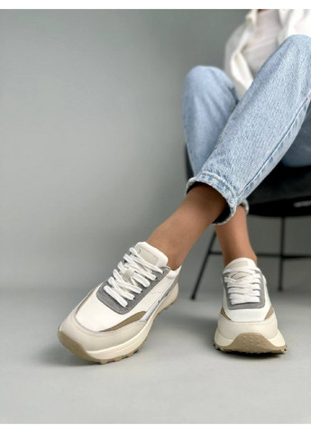 Женские кожаные кроссовки 40 VZUTIK белые демисезоны (262374675)