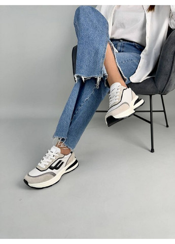 Женские кожаные кроссовки 40 VZUTIK белые демисезоны (262374798)